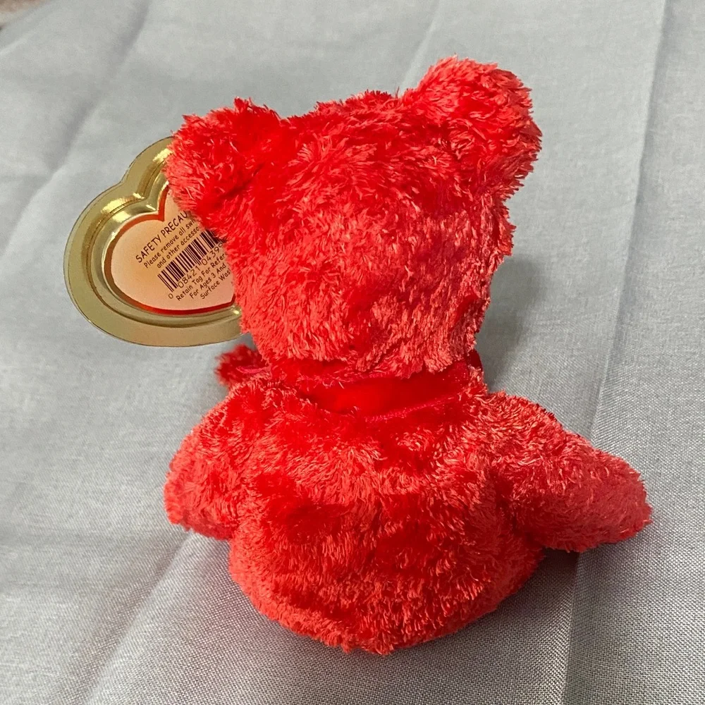 2001 Ty Beanie Baby Cizzle The Vibrant Red Bear Teddy Bear